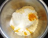 A picture of step 1 of Dhokla in Microwave.