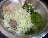 A picture of step 1 of Cabbage Manchurian Plate.