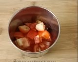 A picture of step 2 of Korean chewy garlic Potato in Red sauce.