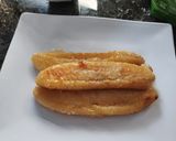 Foto langkah ke 3 dari resep Pisang Bakar Creamy Matcha.