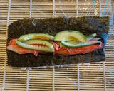 A picture of step 2 of California Roll Sushi.