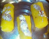 A picture of step 1 of Sweet khandvi.