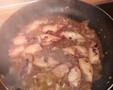 Foto del paso 6 de la receta: Calamar encebollado con guarnición de plátano frito