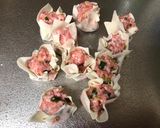 A picture of step 3 of Pork Shaomai.