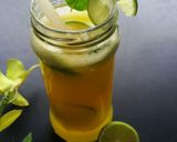 A picture of step 2 of Sweet and tangy mango Lemonade🍹jar.