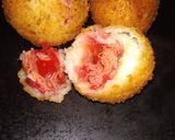 A picture of step 3 of Alu Paneer ball.