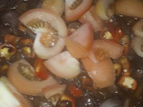 Kibda (Egyptian liver sauce) and French fries