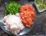 A picture of step 2 of Corn tomato bharta...