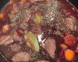 A picture of step 6 of Boeuf Bourguignon.