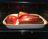 A picture of step 1 of Roasted Pepper and Eggplant (Escalibada).