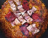 Foto del paso 10 de la receta: Arroz a la paella con Panceta y Piquillos a la Brasa