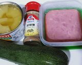 焗烤櫛瓜佐鳳梨的食譜步驟1照片