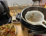 A picture of step 4 of Instant Pot Chicken Noodle Soup.