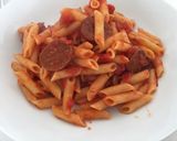 Foto del paso 5 de la receta Macarrones con chorizo y tomate picantes