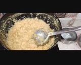 A picture of step 4 of Kesar Rose Kalakand using Alum powder.