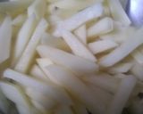 A picture of step 1 of Crispy french fries.