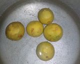 A picture of step 1 of Instant Lemon Pickle.
