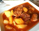 Pas rețetă Tocănița de cartofi cu carne de porc și Kaizer afumat 5 fotografie