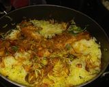 A picture of step 6 of Kerala style chicken biryani.