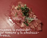 Foto del paso 7 de la receta Tomate relleno de gambas y mozarella