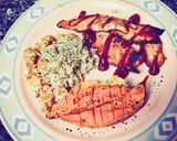A picture of step 4 of Flaky BBQ Grilled Fish Fillet with Roasted sweet potato.