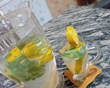 A picture of step 2 of Orange mint infused water.
