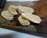 A picture of step 1 of Green banana bhajia.