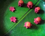 A picture of step 2 of Beetroot Lotus modak.