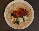 A picture of step 9 of Sweet and smokey chicken wraps.