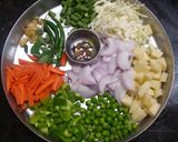 A picture of step 11 of Appam with vegetable stew.