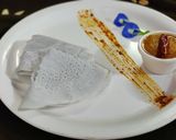 A picture of step 6 of Butterfly pea urad dal dosa.
