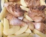 Une image de l'étape 6 de Cuisse de poulet sauce soja et miel.