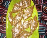 A picture of step 4 of Besan Milk Burfi from ghee residue.