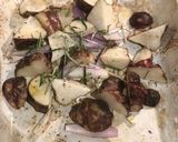 A picture of step 3 of Curried lamb neck, roast Jerusalem artichokes and garlic broccoli.