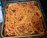 A picture of step 6 of Leftover Baked Spaghetti.