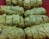 A picture of step 11 of Meethi Vadi.