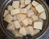 A picture of step 1 of Suran masala.