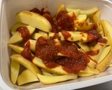 Une image de l'étape 3 de Potatoes sauce barbecue origan.