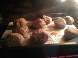 Papa rellena / bolita de carne grez