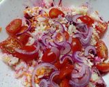 Foto del paso 3 de la receta: Bifecitos de pollo y ensalada de arroz