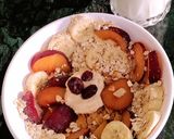 A picture of step 4 of Muesli with Plums and Banana.