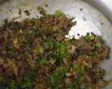 A picture of step 2 of Bharva karele.