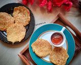 A picture of step 3 of Oats noodles mini pancakes.