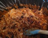 A picture of step 3 of Lazy Shredded Chicken Wraps.