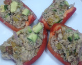Foto del paso 5 de la receta: Pimiento Morrón relleno con ceviche de atún