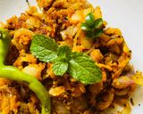 A picture of step 7 of Zunka Maharashtrian recipe,lunch or dinner,eat with chapati.
