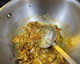 A picture of step 3 of Sarso ka saag.