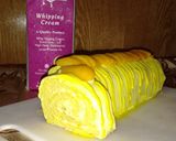 A picture of step 1 of Mango Swiss roll.