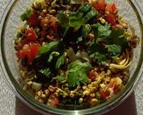 A picture of step 4 of Healthy Pachadi with spring onions, mint and sprouts.