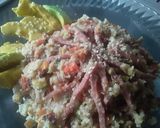 Foto del paso 10 de la receta: "Arroz de coliflor con tres delicias a mi manera"🍚🍛🍚🤔😁😉